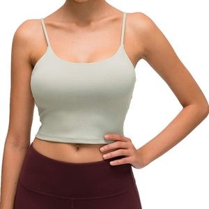 Women’s Lemedy Workout Yoga Crop Sports Bra Tank Top Jasmine Green Size Small